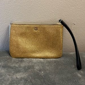 NWOT Kate Spade Gold Glitter Wristlet